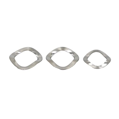 �E�F�[�u�X�v�����O���b�V���[ M3 M4 -M27 M34 �E�F�[�u ���b�V���[ 304 �X�e�����X�| �u���b�N 65MN DIN137B �X�v�����O ���b�V���[(304 Stainless Steel,10pcs M21x27)