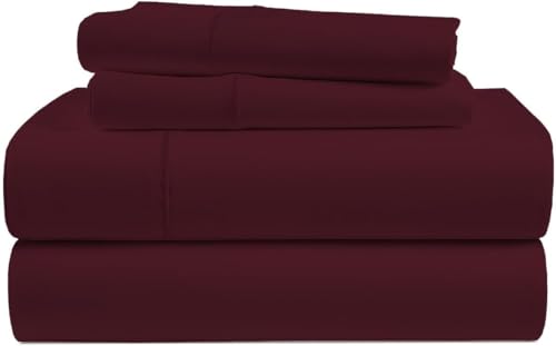 Egylin Juego de sábanas de 800 hilos, 3 piezas, tamaño individual, transpirable, algodón egipcio puro, ultra suave, sábana encimera y 2 fundas de almohada, resistente al encogimiento, calidad de