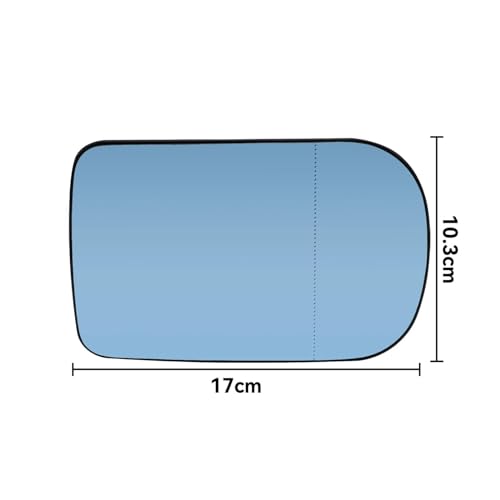 Glace de rétroviseur gauche teintée bleu pour BMW Série 7 E38 et 5 E39 - 4