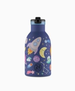 24BOTTLES Kids Gourde Enfant Isotherme avec Paille 330ml Space Friends