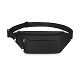 Hattba Riñonera versátil para exteriores, unisex, impermeable, Oxford, con múltiples compartimentos con cremallera