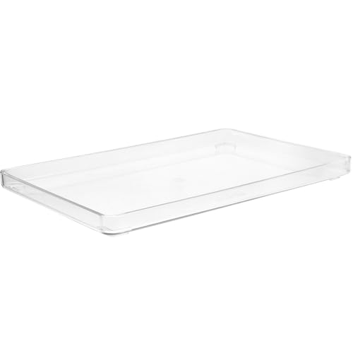 Bandeja de acrílico transparente rectangular organizador multifunción de mesa 2