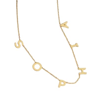 Personalized Initial Necklace for Women & Girls | Custom Letter Name Necklace | Gold Plated Alphabet Necklace | Trendy Name Jewellery Gift for Birthday Anniversary | Stylish Fashion Necklace for Girls-image-24