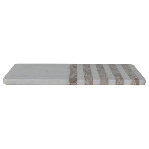 Creative Co-Op Marble Cheese and Serving Board with Striped Design, White by Creative Co-Op - Used condition - Image 3