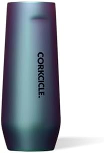 Corkcicle Stemless Flute, Triple Insulated Stainless Steel, Easy Grip, Non-slip Bottom, Keeps Beverages Chilled for 9 Hours, Dragonfly, 8 oz