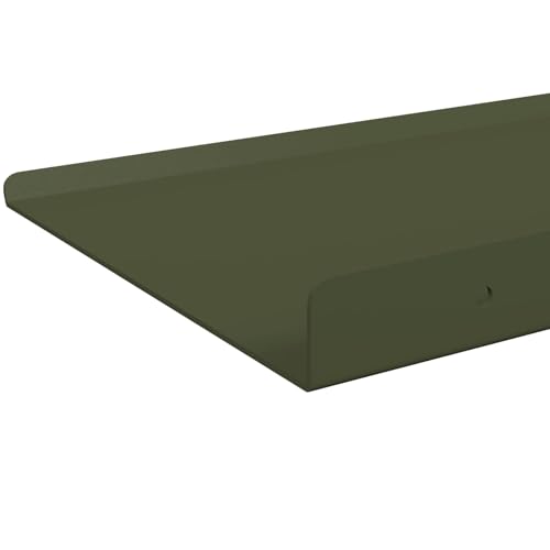 Étagère flottante en acier robuste finition mate vert olive 40cm - 8