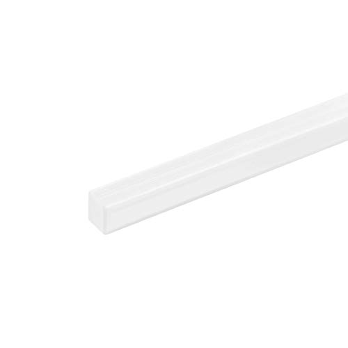 Image of uxcell ABS Plastic Square Bars Rod 6mmx6mmx20 inch ABS Plastic Square Bar Rod for Architectural Model Making DIY White