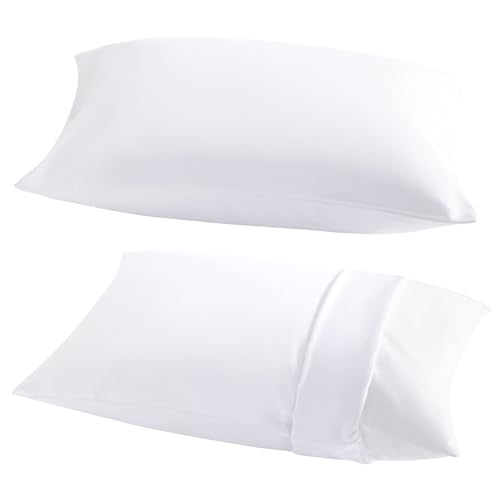 Image of NTBAY 2 Pack Pillows with Pillowcases, Soft Cotton Down Alternative 14x20 Envelope Pillows for Sleeping in Crib Bed - Machine Washable - Breathable Travel Pillow, White