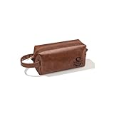 JSENGIFT Neceser personalizado con nombre, regalo para hombres, aniversario, Navidad, San Valentín, día del padre, regalos de cumpleaños para marido, papá, abuelo, hermano, hijo, bolsa de aseo de