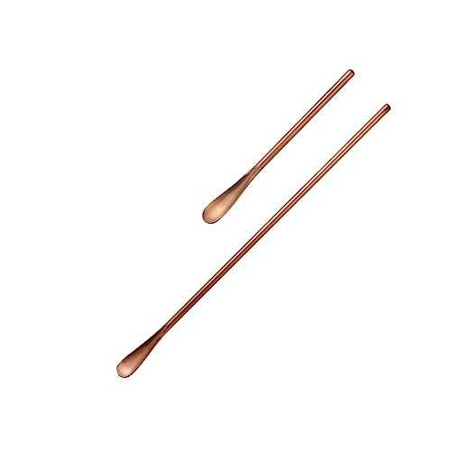 KICHOUSE Elegant Stainless Steel Mixing Spoons Perfect for Restaurants Bars Short Long Handles