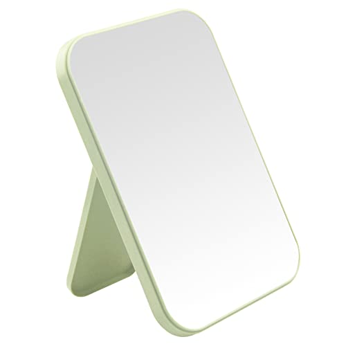 DVHOK Espejo de Maquillaje de Escritorio de 20cm, Espejo Portátil de Princesa, Espejo Cuadrado de Doble Propósito para Colgar en la Pared, Verde