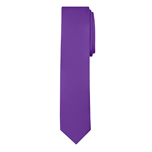 Image of Jacob Alexander Men's Skinny Width 2 inch Solid Color Tie