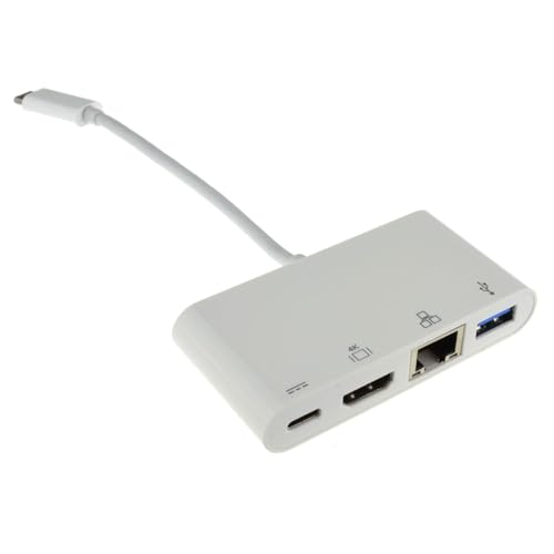 kenable USB 3.1 Type C - HDMI USB & �M�K�r�b�g�A�_�v�^�[ PD�@�\�t�� 15cm (~6�C���`)