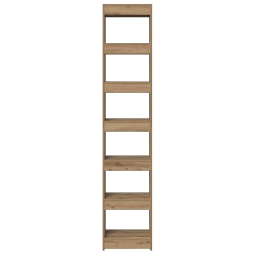 Estantería de madera con mucho espacio de almacenamiento vertical para libros 5
