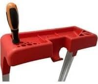 AERREGI Scala Scaletto 8 Gradini per uso professionale in Alluminio Portata 150 Kg Certificazione EN 131 Con Vano Portaoggetti