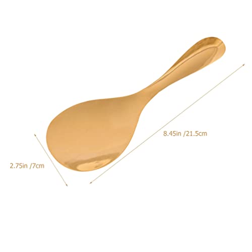 Hemoton Colher de Arroz de Cobre Colher de Arroz Antiaderente Pá de Arroz Resistente Ao Calor Pá de