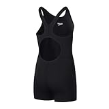 Speedo Mädchen Endurance+ Legsuit Badeanzug, Schwarz, 13 14 Jahre EU