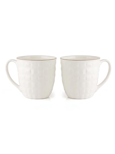 Image of Clay Craft Fine Ceramic Gold Printed Tea /Coffee Cup Set of 6-200 ml Each (Ario IMP 1101), Tea Cup Set of 6, Mugs for Coffee, Cups Set of 6, Mug Set, Ideal for Gifting, Perfect for Home and Office