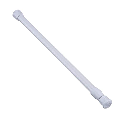 Image of Telescoping Curtain Rods Metal Pole for Cupboard Utensils Cabinet White 30-50cm