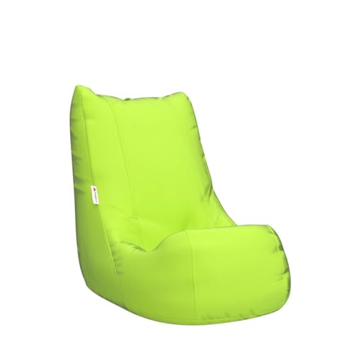 MaxiBean Bean Bag Chair Seat Indoor Or Outdoor Garden Beanbag Kids Gaming Recliner Cushion With Filling Included (Lime)