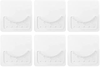 DFsucces Adhesive Shower Curtain Rod Holder, 6 Pcs Self Adhesive Wall Mounted Rod Retainer , Shower Curtain Rod Mount Holder, Rod Retainer, for Bathroom,Living Room(Transparent)