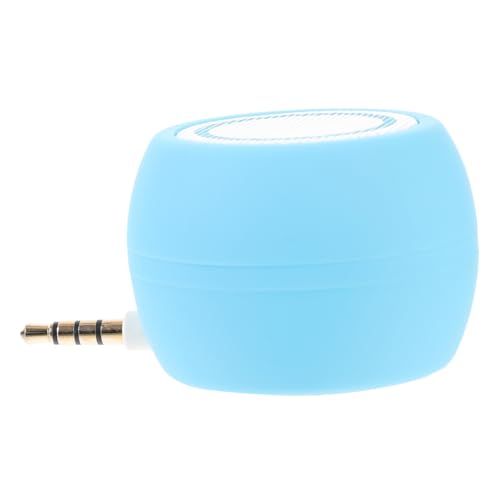 Altavoz portátil mini con jack 3.5mm azul mate y batería larga duración para ordenador