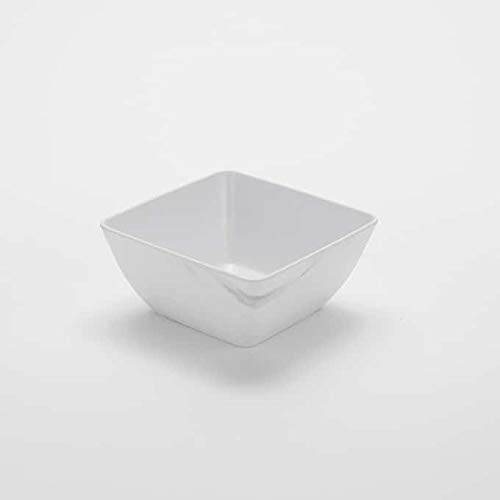 Melamine Matte Square Bowl by American Metalcraft – 54.0 ounces, Melamine, White Marble, Model MWMSQ7