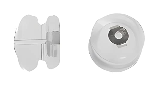 Ugems Silicone & 14K White Gold Earring Backs Padded Mushroom Style For Thinner Posts 2 Pairs #TOP2