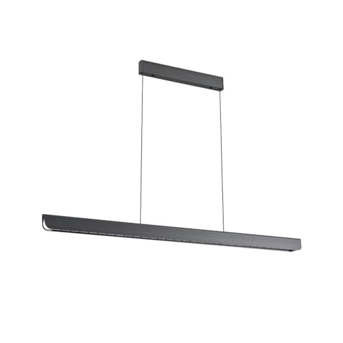 Lustre linéaire LED en aluminium brossé gris pour îlot de cuisine