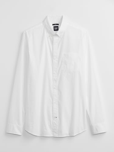 Image of Gap Men Solid Slim fit Long Sleeve Collared Neck Shirt