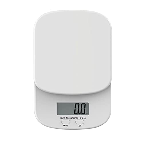 INRIGOROUS Balance de cuisine numérique de 2 kg pour la cuisson et la cuisine, mini design pour la cuisine, écran LCD, ajouter et peser, rangement compact Cover
