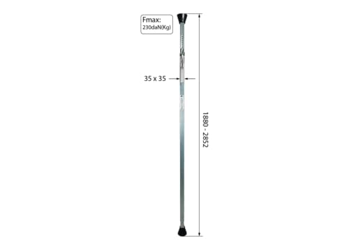 Barra de sujeción de carga extensible 1880-2852mm en acero con muelle 2