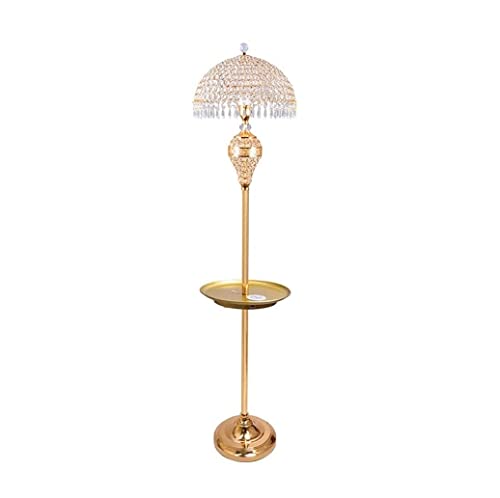 Lampadaire LED avec étagères et ports USB lampe de lecture en verre