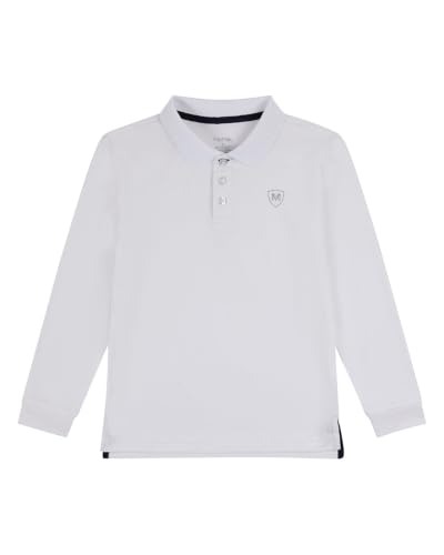 Image of MeMoi Boys Silky Soft Dri-Effect Moisture Wicking Long Sleeve Polo Shirt