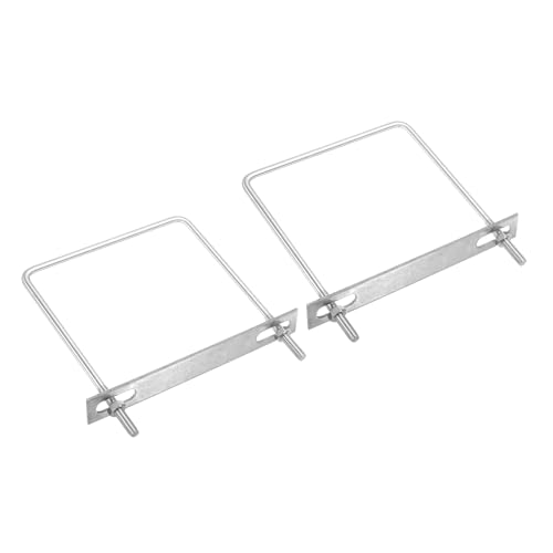 PATIKIL M8x150x180mm Square U-Bolts Kit, 2Set 304 Stainless Steel Square U Shaped Bolts Replacement Parts with Frame Plates and Nuts for Ski Board Sailboat Trailer