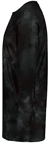 Holloway Sportswear Cotton-Touch Poly Cloud Long Sleeve Tee L Black Cloud Print #TOP3