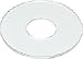 CRL 1/2" O.D. Clear Vinyl Replacement Washer with Large Hole Pack of 10 by CR Laurence