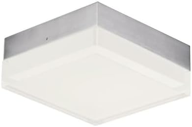 Maxim Lighting 57686CLFTSN Illuminaire II-12.5W 1 LED Square Flush Mount-4.75 Inches wide by 1.75 inches high, Finish Color: Satin Nickel