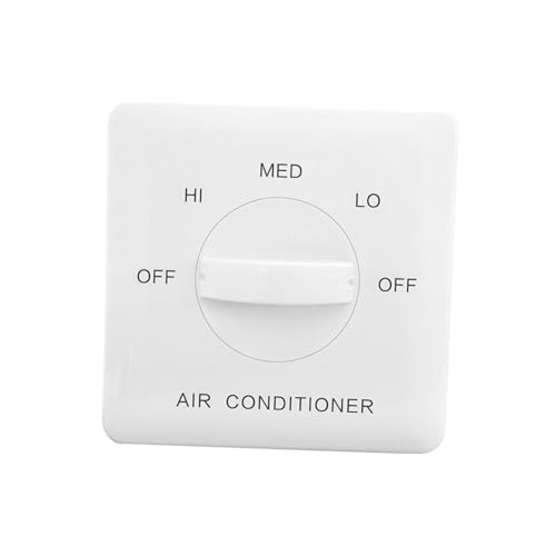 DOITOOL Panel Controlador Ventilador Tres Velocidades para Bobina de Ventilador Aire Acondicionado Central Regulador Abs Resistente y Ajustable para Control de Flujo de Aire Interior