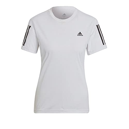 T-shirt running Adidas femme blanc pour entraînement au parc et marathon
