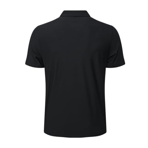 Men's Premium Cotton Short Sleeve Polo T-Shirt with Rhinestone Embellishment, Classic Fit2