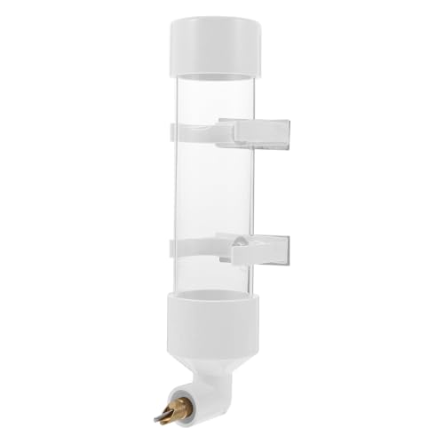 GARVALON Dispensador de Agua Automático para Pájaros Modelo Grande Transparente Comedero Colgante Práctico Biberón para Periquitos Canarios y Cacatúas Adecuado para Jaulas y Uso