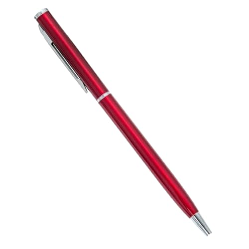 Stylos à bille en métal personnalisés lot de 50 avec logo gravé pour cadeaux d'affaires rouge vin et bleu