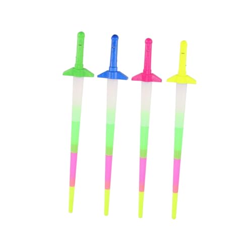 HONITANO 4 pièces Bâtons Lumineux Colorés Fluorescents pour Concerts Accessoires de Fête Décoratifs Tubes Lumineux Extensibles pour Animation DJ et Soirée Couleur Couleur Aléatoire