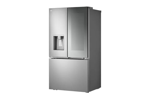 Image of LG LRYKC2606S, 26 cu. ft. Smart Mirror InstaView Counter-Depth MAX French Door Refrigerator with Four Types of Ice