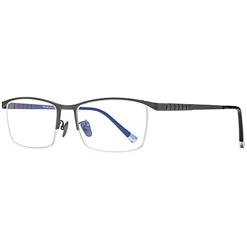 Image of FONEX Titanium Glasses Frame for Men,Square Eyewear Full Optical Eyeglasses F85641