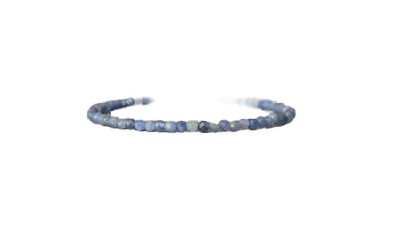 Bracelet en cyanite naturelle taillée facettes pour un éclat intemporel unique