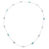 TOUFXJEQV Frío en el viento collar geométrico de empalme, sentido del diseño color acrílico con cruces de piedra mujeres