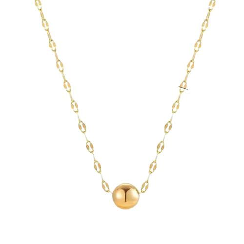 Collier perle en acier inoxydable ajustable pour femmes et filles
