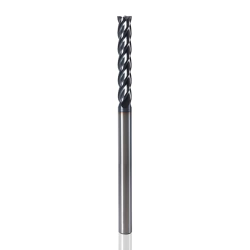 Image of Carbide Square End Mill, 4 Flute 1 /4 inch Cutting Diameter,1-1 /2 inch Thread Deep, 4 inch Overall Length, Micro Grain Carbide Mill Bits for Alloy Steels /Hardened Steels